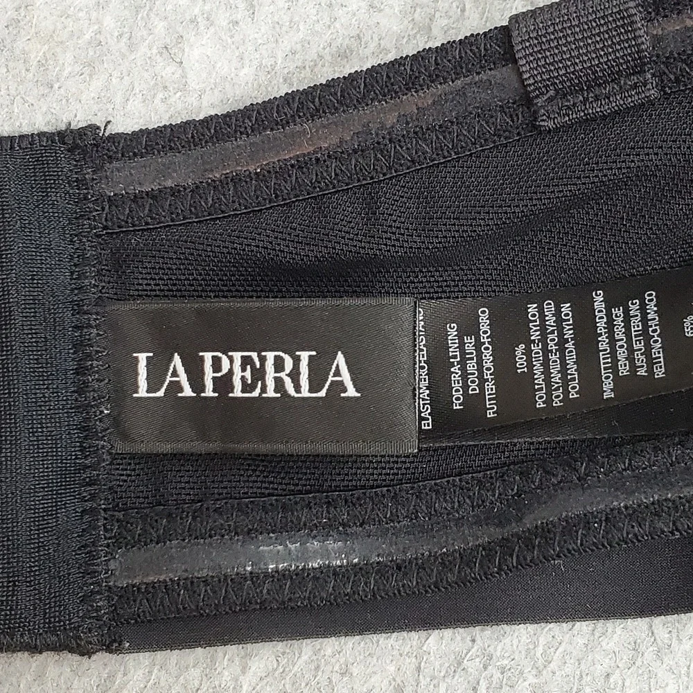 La Perla Women Bra 34D Black T Shirt Underwired Strapless READ